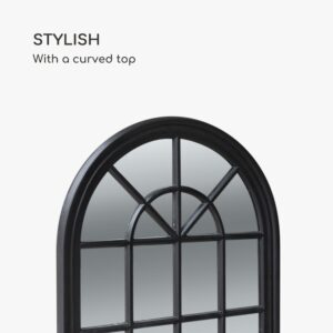 Casa Chic Savile, francúzske zrkadlo vo vzhľade okna, drevený rám, 120 x 80 cm