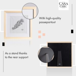 Casa Chic York, obrazový rám, štvorcový, 25 × 25 cm fotky, pasparta, sklo