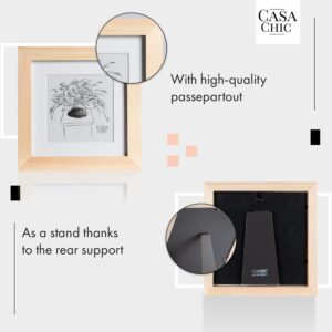 Casa Chic York, obrazový rám, štvorcový, 15 × 15 cm fotky, pasparta, sklo