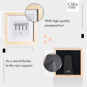 Casa Chic York, obrazový rám, štvorcový, 20 × 20 cm fotky, pasparta, sklo