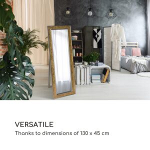 Casa Chic Norwich Zrkadlo Obdĺžnikový drevený rám 130 x 45 cm Mozaikový dizajn