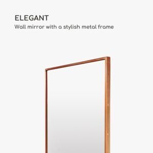 Casa Chic Croxley nástenné zrkadlo s kovovým rámom, obdĺžnikové, 70 x 50 cm