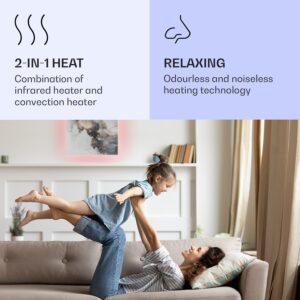 Klarstein Mojave 500 smart, infračervený ohrievač 2 v 1, konvektor, 60 x 60 cm, 500 W, RGB osvetlenie