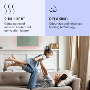 Klarstein Mojave 750 smart, infračervený ohrievač 2 v 1, konvektor, 85 x 60 cm, 750 W, RGB osvetlenie