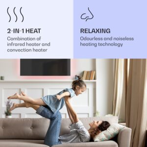 Klarstein Mojave 1000 smart, infračervený ohrievač 2 v 1, konvektor, 120 x 60 cm, 1000 W, RGB osvetlenie