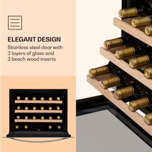 Klarstein Vinsider 24 Built-In Uno, vstavaná vinotéka, 24 fliaš, 1 zóna, nehrdzavejúca oceľ