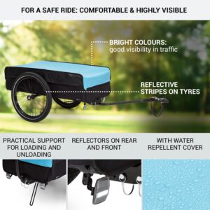 KLARFIT Companion, nákladný príves, L, 40 kg/50 litrov, príves na bicykel, ručný vozík, 16