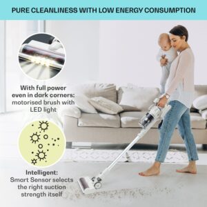 Klarstein LARMA, vysávač, akumulátorový, bezvreckový, maximálna doba prevádzky 45min, LED