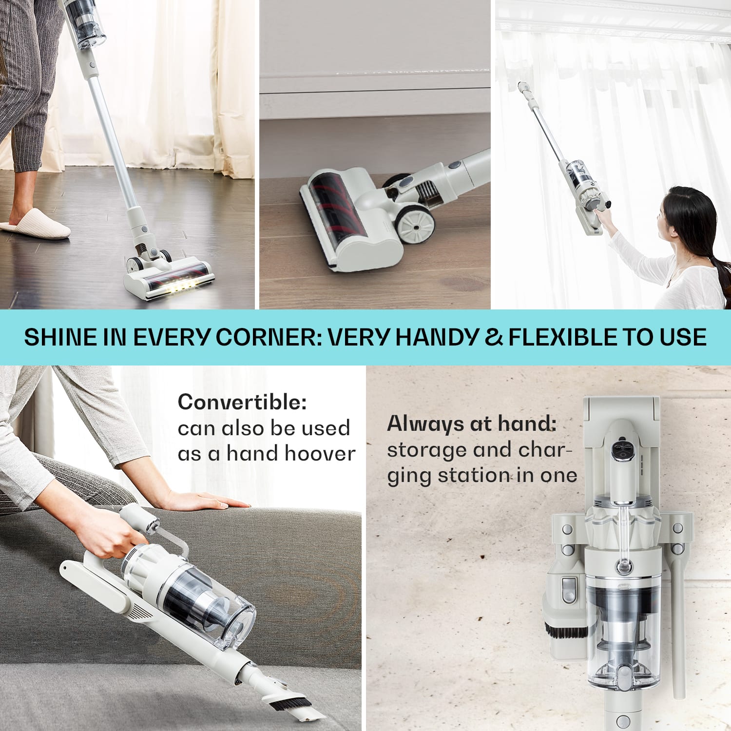 Klarstein LARMA, vysávač, akumulátorový, bezvreckový, maximálna doba prevádzky 45min, LED – Obrázok 2