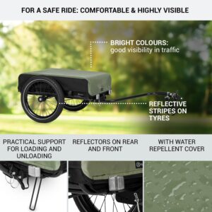 KLARFIT Companion, nákladný príves, 40kg/50litrov, príves na bicykle, ručný vozík, čierny