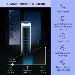 Klarstein Mistral, 5 v 1 ochladzovač vzduchu, ventilátor, zvlhčovač vzduchu, ionizátor, 360 m³/h, diaľkové ovládanie