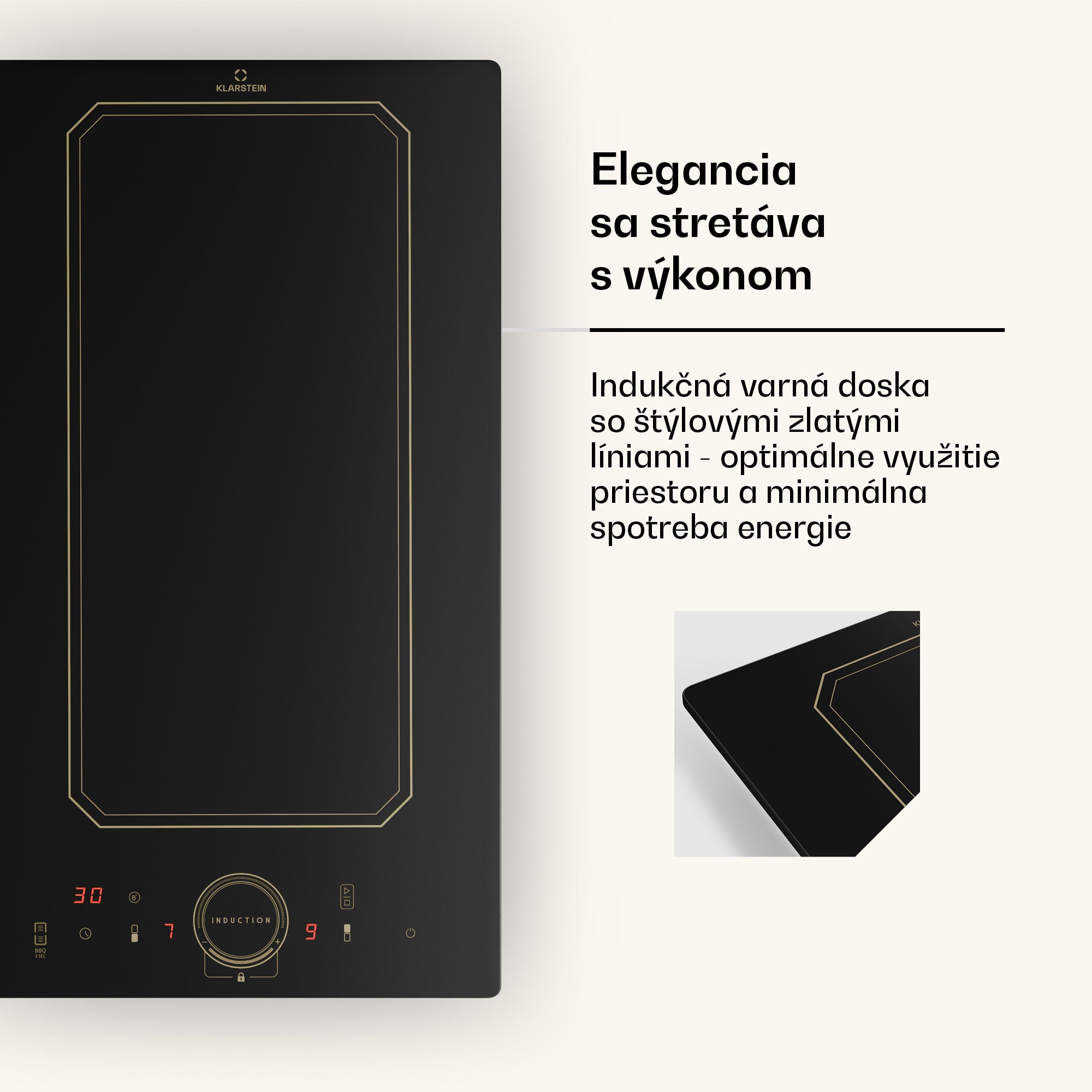 Klarstein Victoria Domino, vstavaná indukčná varná doska, 3500 W, Flexzone, časovač