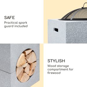 Blumfeldt Monolith, ohnisko s grilom, MgO a oceľový plášť, lapač iskier