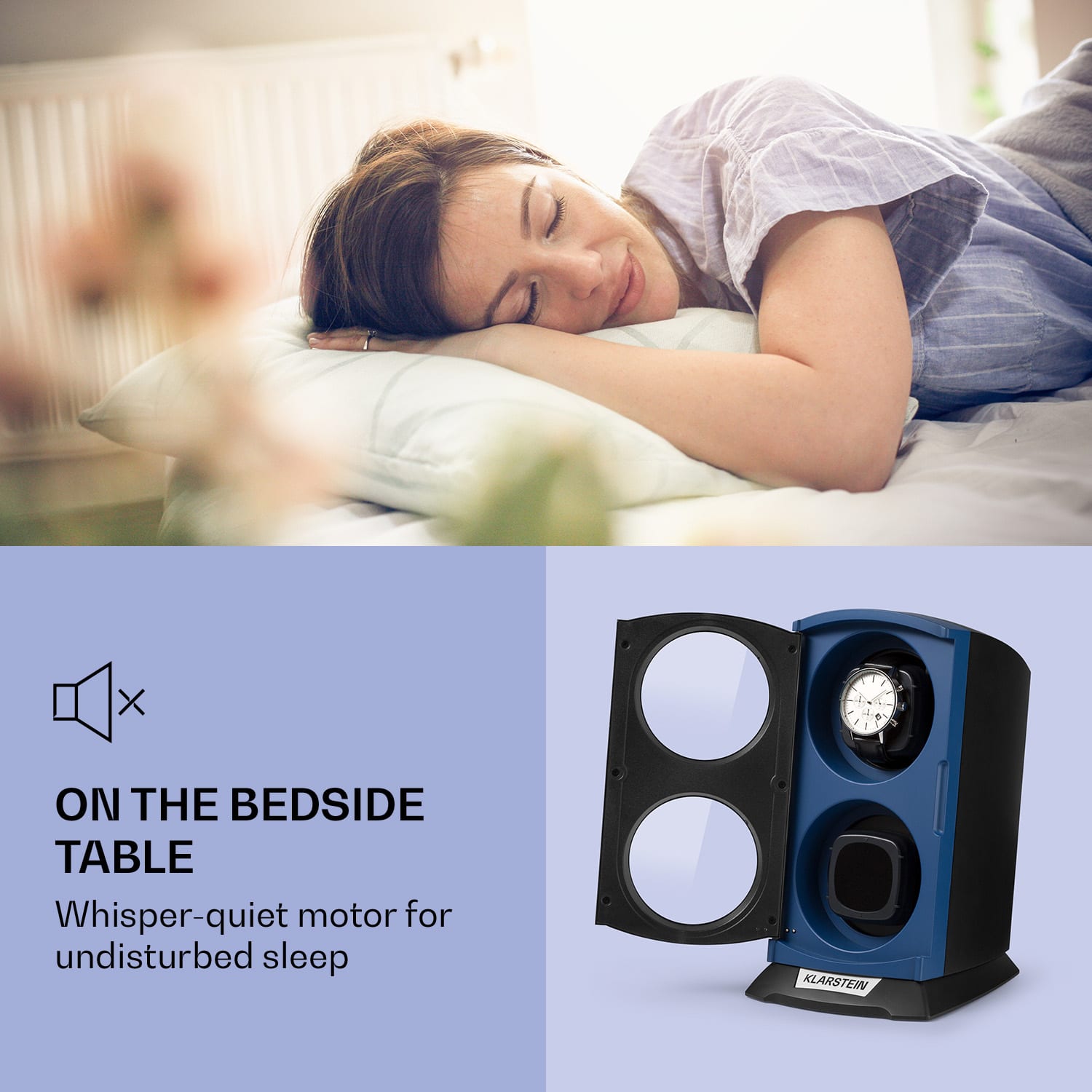 Klarstein St. Gallen Premium, naťahovač na hodinky, 2 hodiniek, 4 rýchlosti, čierny