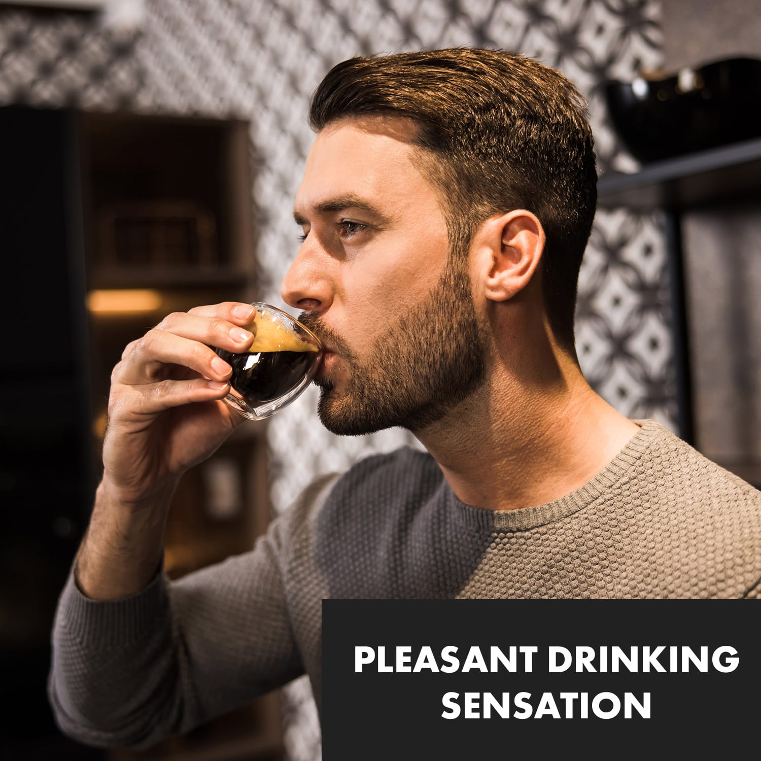 Klarstein Glaswerk Vienna, dvojstenné termopoháre, 80 ml, ručná výroba, borosilikátové sklo