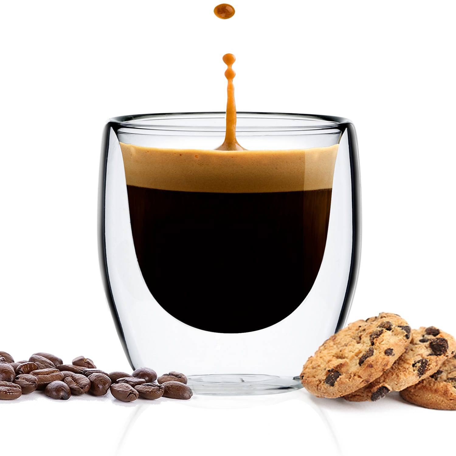 Klarstein Glaswerk Vienna, dvojstenné termopoháre, 80 ml, ručná výroba, borosilikátové sklo – Obrázok 2