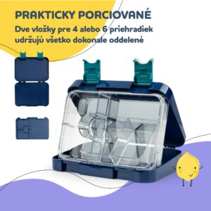 Klarstein Schmatzfatz junior desiatový box, 6 priehradiek, 21,3 x 15 x 4,5 cm, bez BPA