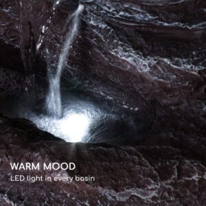 Blumfeldt Stonehenge XL, solárna fontána, LED osvetlenie, polyresin, lítium-iónová batéria