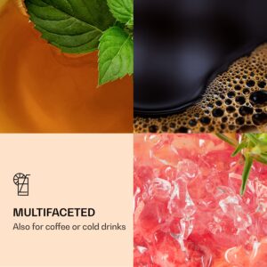 Feelino Ice, čajový pohár, 400 ml, vysokokvalitné borosilikátové sklo, vhodné do umývačky riadu