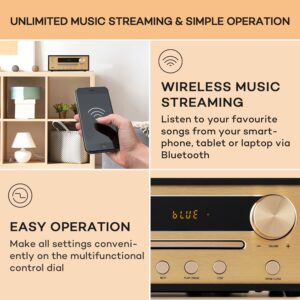 Auna Berklee, HiFi stereo systém, Bluetooth, stereo reproduktory, UWK, MP3, USB, Line-In