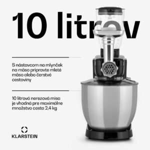 Klarstein Renata Rossa, kuchynský robot 3 v 1, 2000 W/2,7 PS, 10 l, nehrdzavejúca oceľ, bez BPA