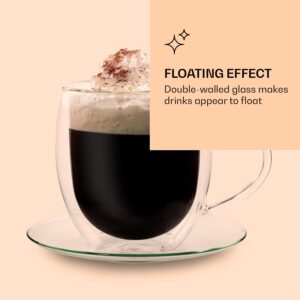 Feelino Pohár na pitie, Dvojstenný, Vysoko kvalitné borosilikátové sklo, 400 ml, Jedinečný