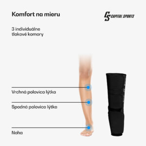 Capital Sports ReCrest masážny prístroj na nohy, 3 tlakové komory, 5 masážnych režimov, funkcia ohrevu, automatické vypnutie