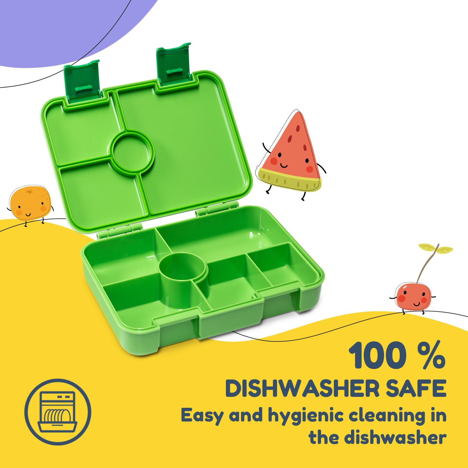 Klarstein Schmatzfatz desiatový box s priehradkami – Obrázok 2