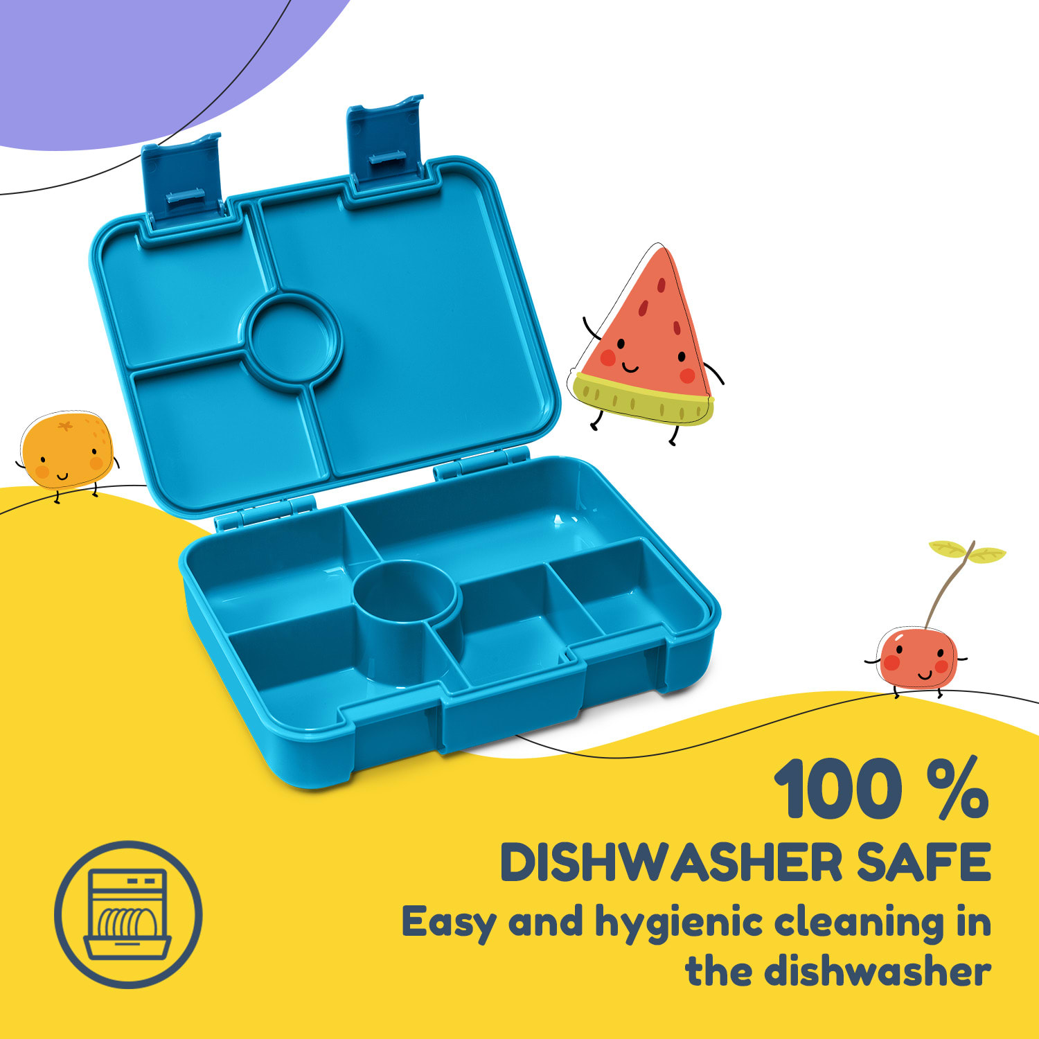 Klarstein Schmatzfatz desiatový box s priehradkami – Obrázok 2