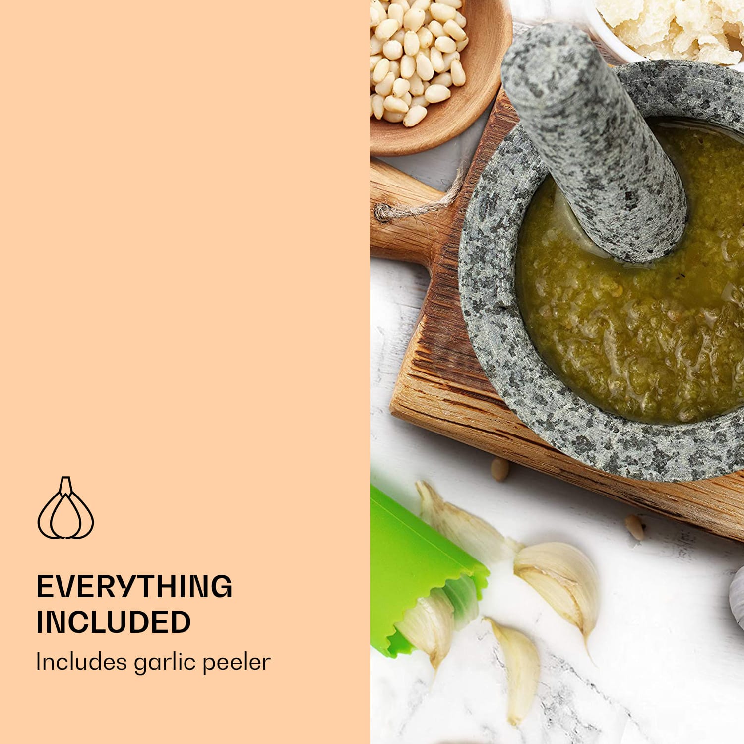 Gramercy Mažiar s tĺčikom, 360 ml, rebrovaná vnútorná časť, protišmykový