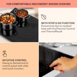 Klarstein Virtuosa 5, vstavaná varná doska, 5 zón, 8200W, sklokeramika