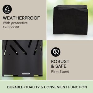 Blumfeldt Crown, ohnisko 3 v 1, Ø 46 cm, odolné voči vode a mrazu, grilovacia doska, grilovací rošt, bambusová doska