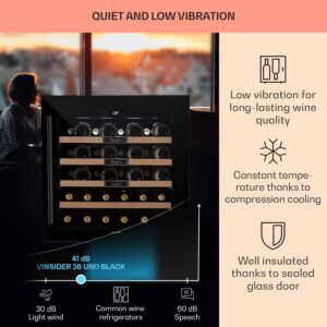 Klarstein Vinsider 36 Built-In Uno, vstavaná vinotéka, 92 l, 36 fliaš, nehrdzavejúca oceľ