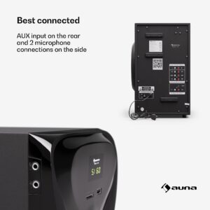 Auna Areal 825 5.1 Wireless, bezdrôtový zvukový systém, bluetooth, 120 W, s funkciou karaoke, bezdrôtové zadné reproduktory