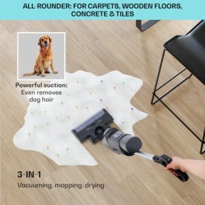 Klarstein Caswell Plus, bezdrôtový, akumulátorový, LED displej, na mokré a suché vysávanie