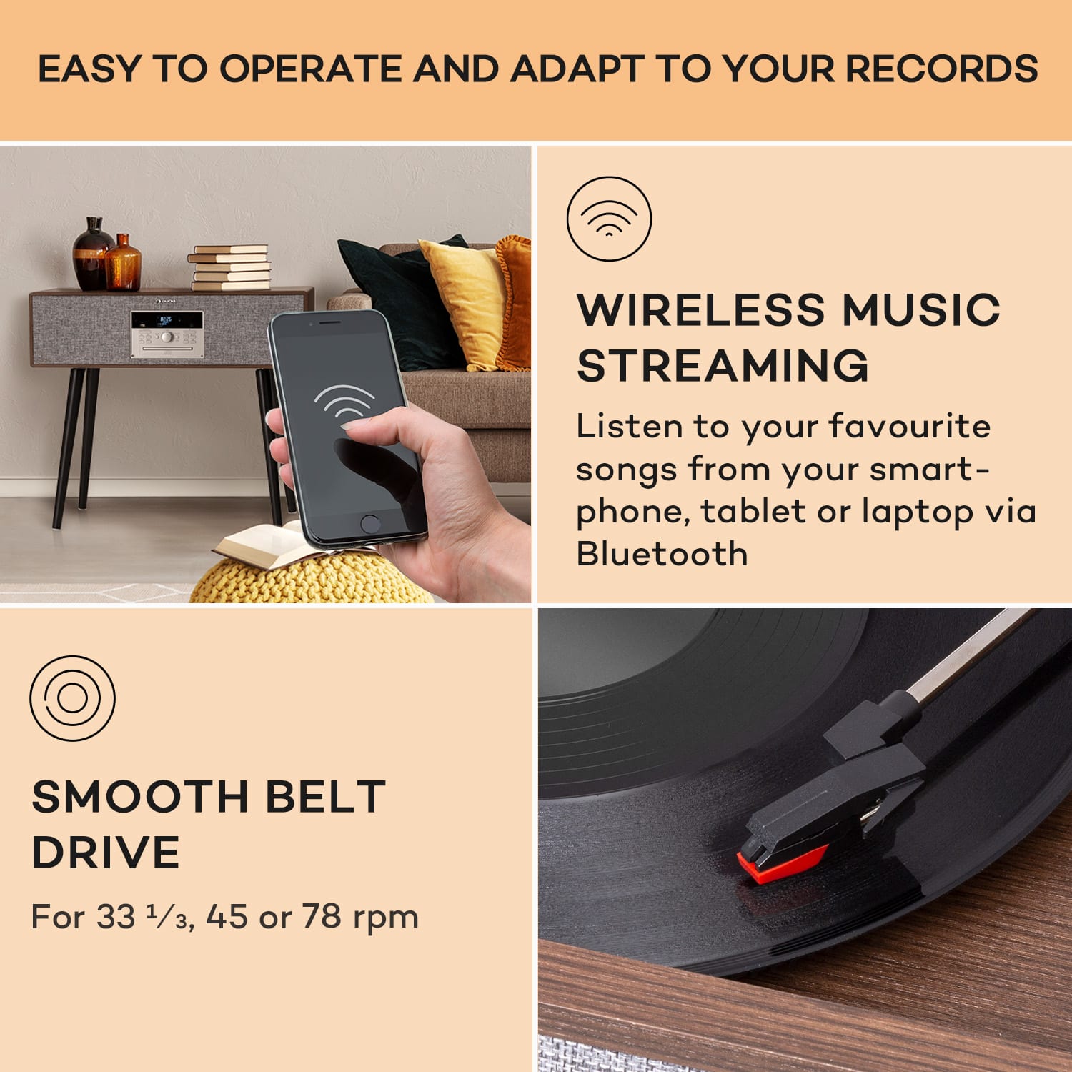 Auna Julie Ann, stereo systém, CD, BT, USB, DAB+/UKW, AUX-In