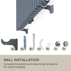 Blumfeldt Delgado, 180 x 60, radiátor, kúpeľňový radiátor, rúrkový radiátor, 1065W, teplá voda, 1/2