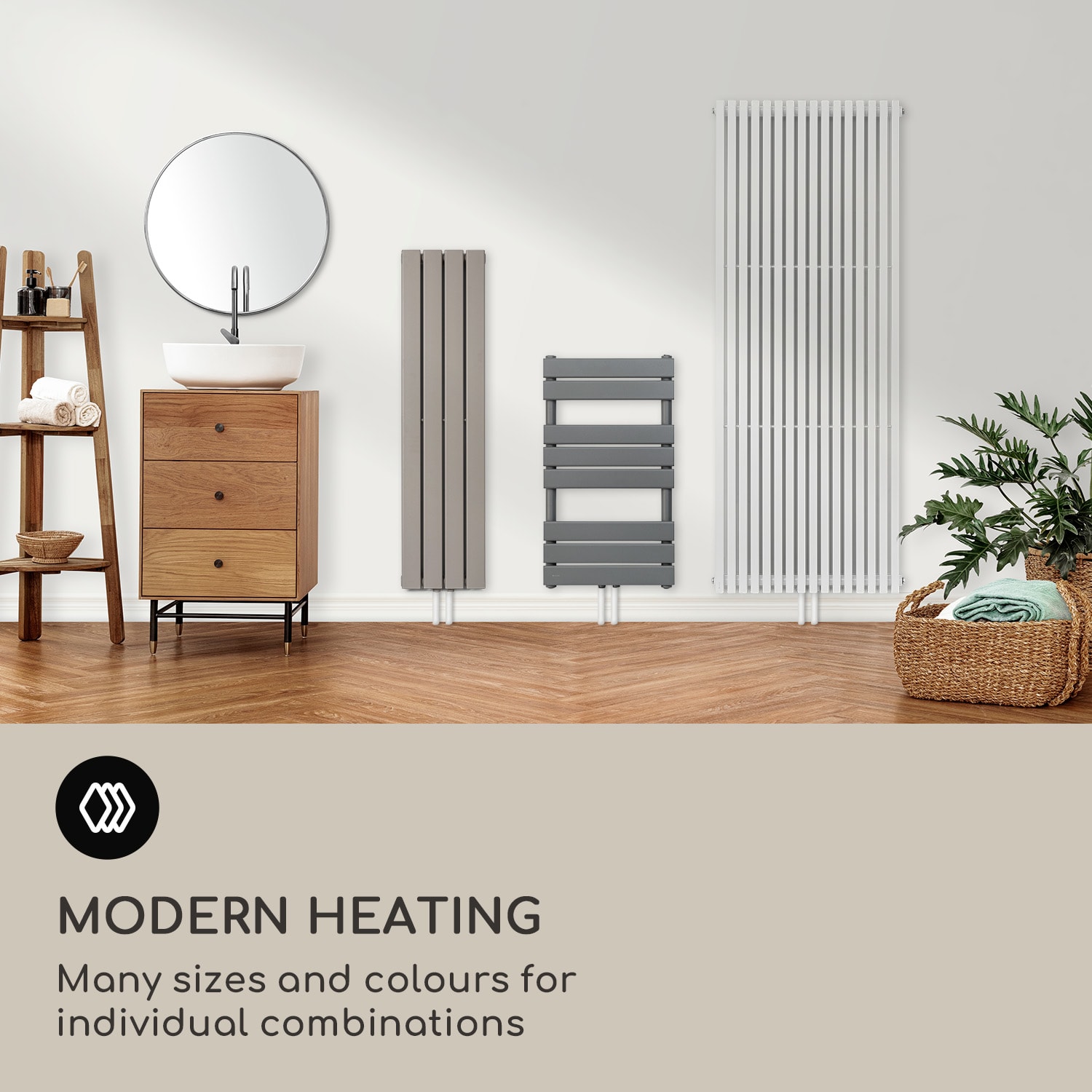 Blumfeldt Delgado, 180 x 60, radiátor, kúpeľňový radiátor, rúrkový radiátor, 1065W, teplá voda, 1/2 – Obrázok 3