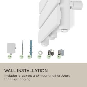 Blumfeldt Fairmont, radiátor, 80 x 45, 375 W, teplá voda, 3 držiaky uterákov, 1/2