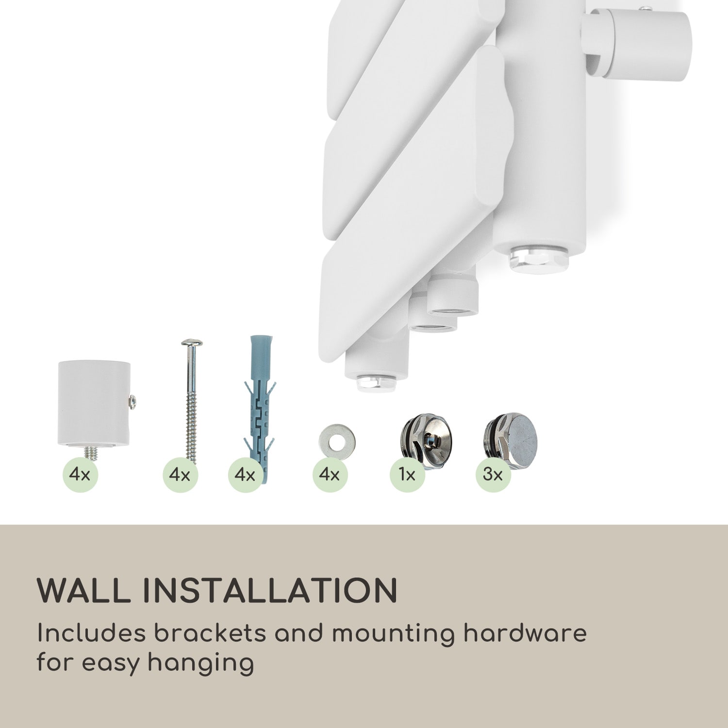 Blumfeldt Fairmont, radiátor, 80 x 45, 375 W, teplá voda, 3 držiaky uterákov, 1/2