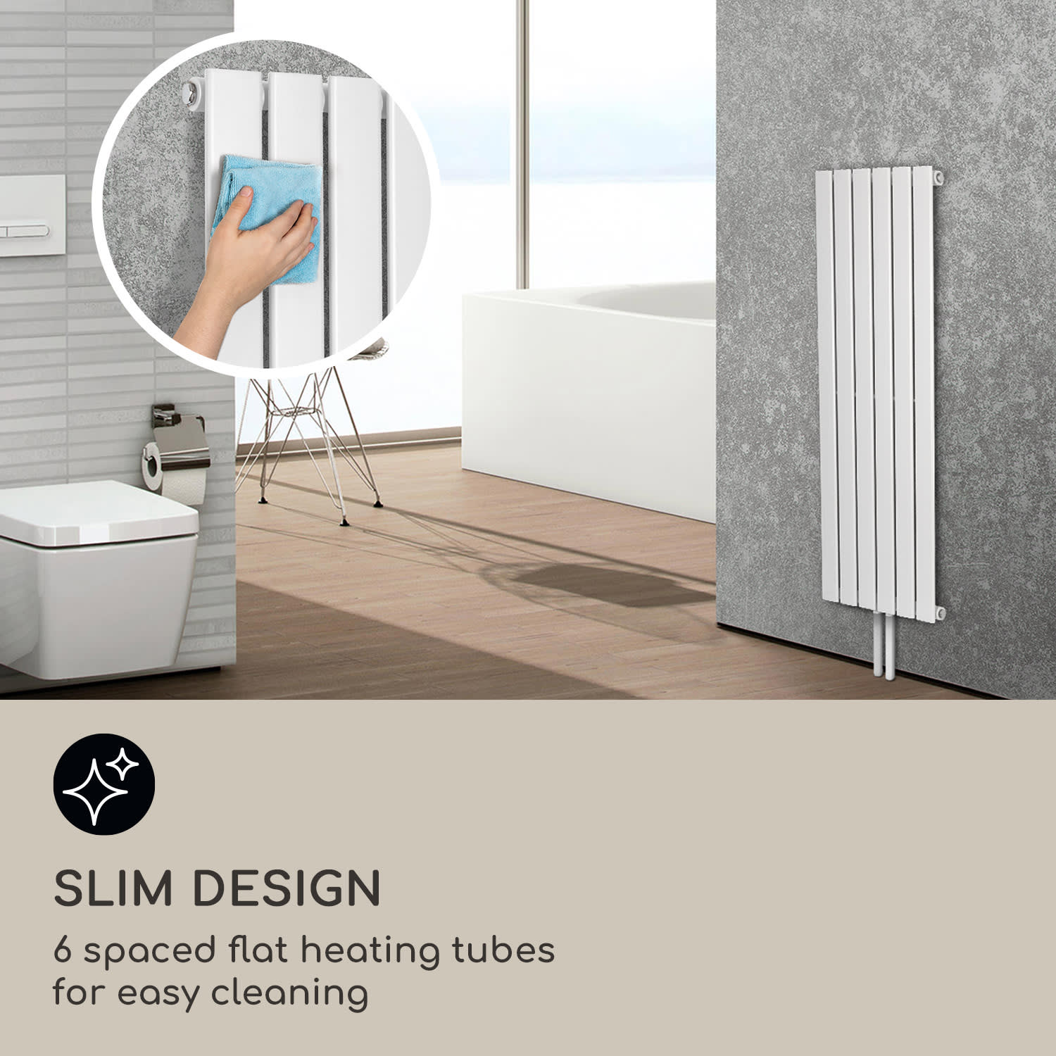 Blumfeldt Ontario, radiátor, 120 x 45, 485 W, inštalácia na stenu