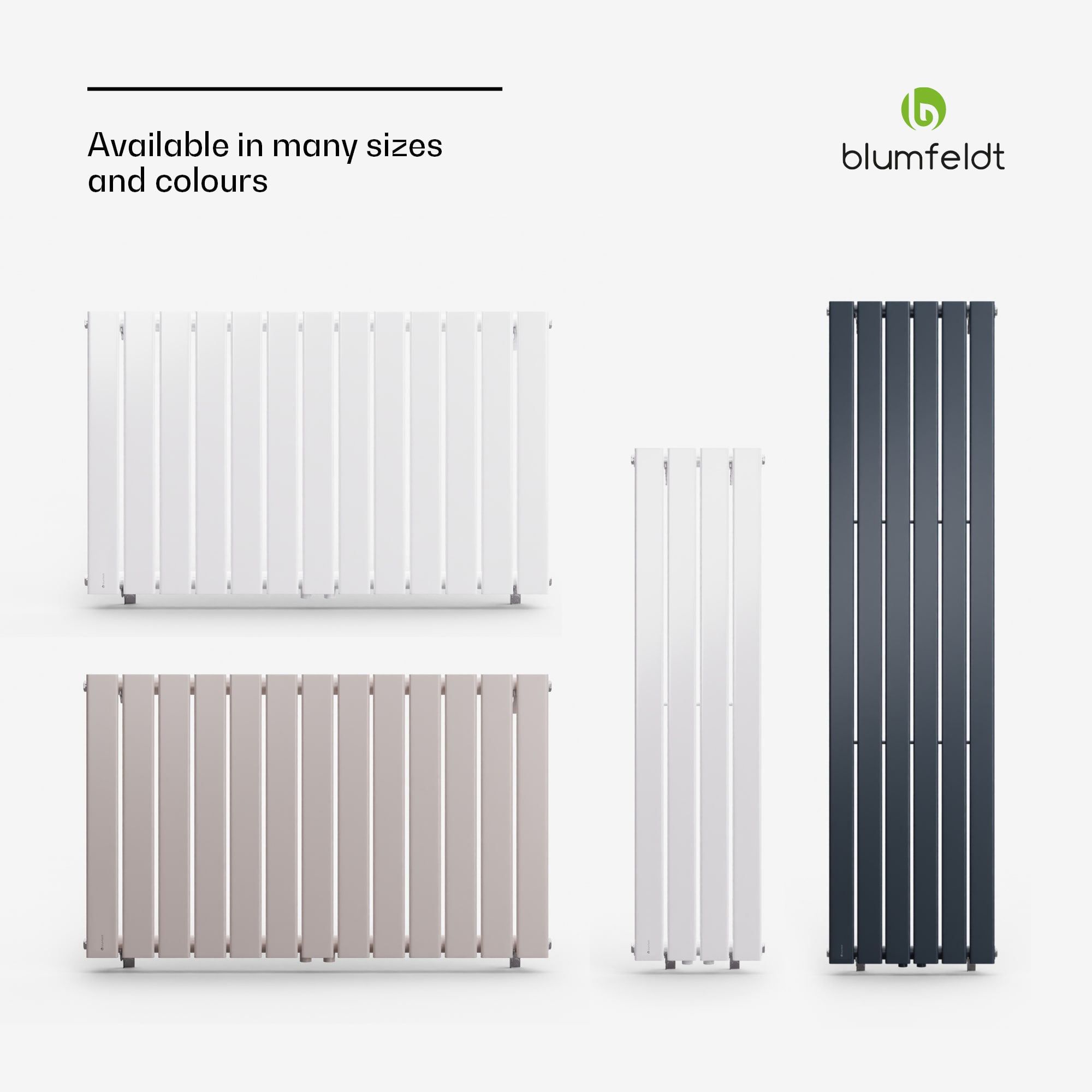 Blumfeldt Ontario, radiátor, 45 × 180, 1/2" bočné pripojenie, inštalácia na stenu, 485 W – Obrázok 2