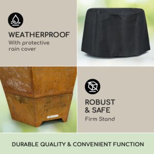 Blumfeldt Hekla 2 v 1, ohnisko, Ø 60 cm, odolné voči vode a mrazu, grilovacia doska, grilovací rošt