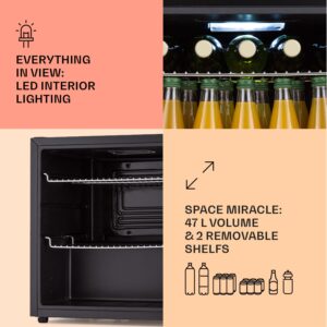 Klarstein Coachella 50 Smart, chladnička, 50 l, funkcia WiFi, podsvietenie, nehrdzavejúca oceľ.