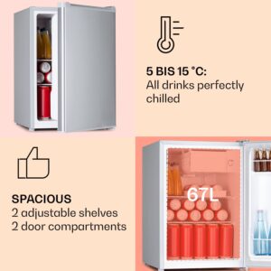 Klarstein Fargo 67, minibar, chladnička 67 l, mraznička 4 l, kompaktná