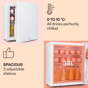 Klarstein Happy Hour 38, mini chladnička, minibar, chladnička na nápoje, 38 l, 26 dB