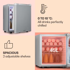 Klarstein Happy Hour 45, mini chladnička, minibar, chladnička na nápoje, 45 l, 26 dB