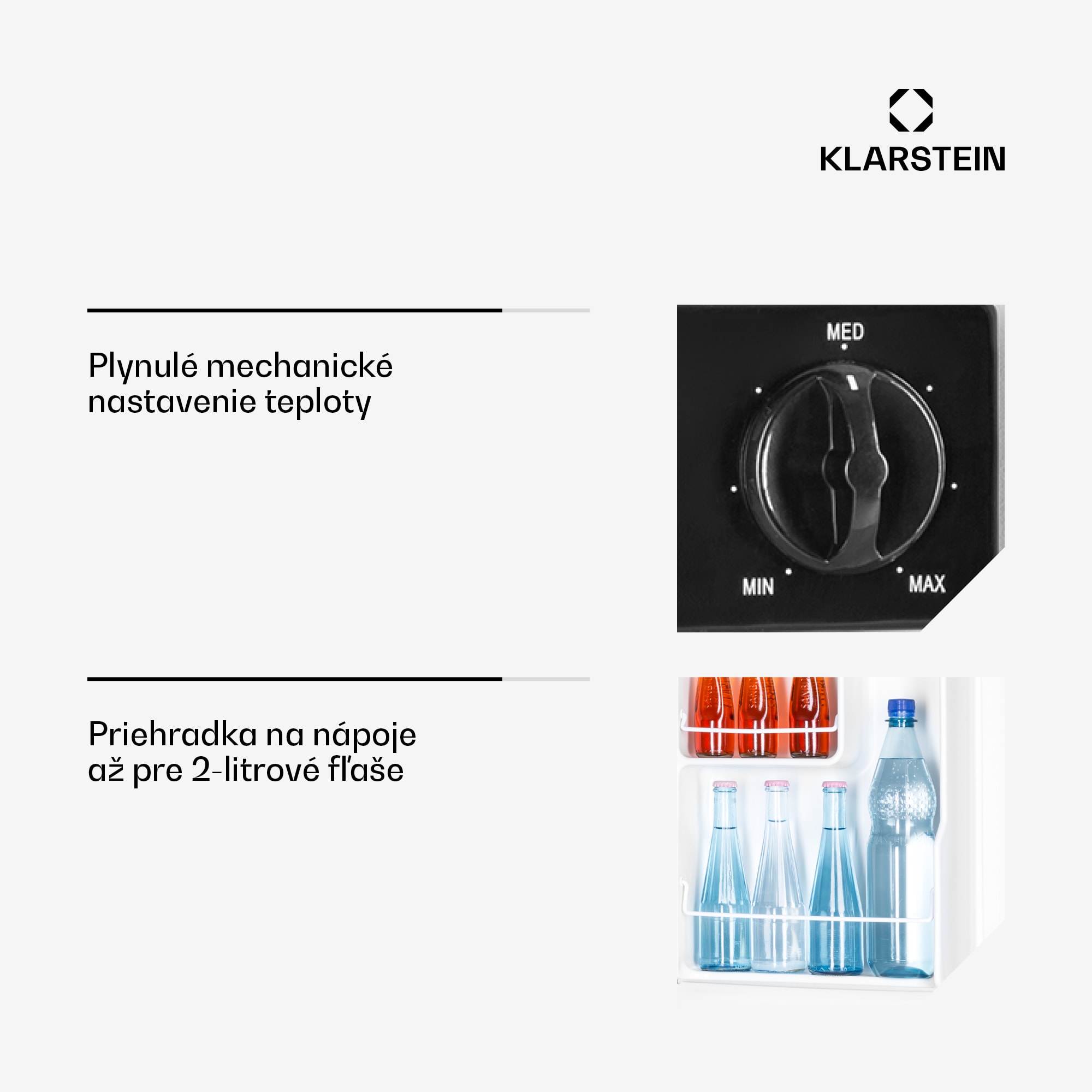 Klarstein Happy Hour 45, mini chladnička, minibar, chladnička na nápoje, 45 l, 26 dB – Obrázok 3