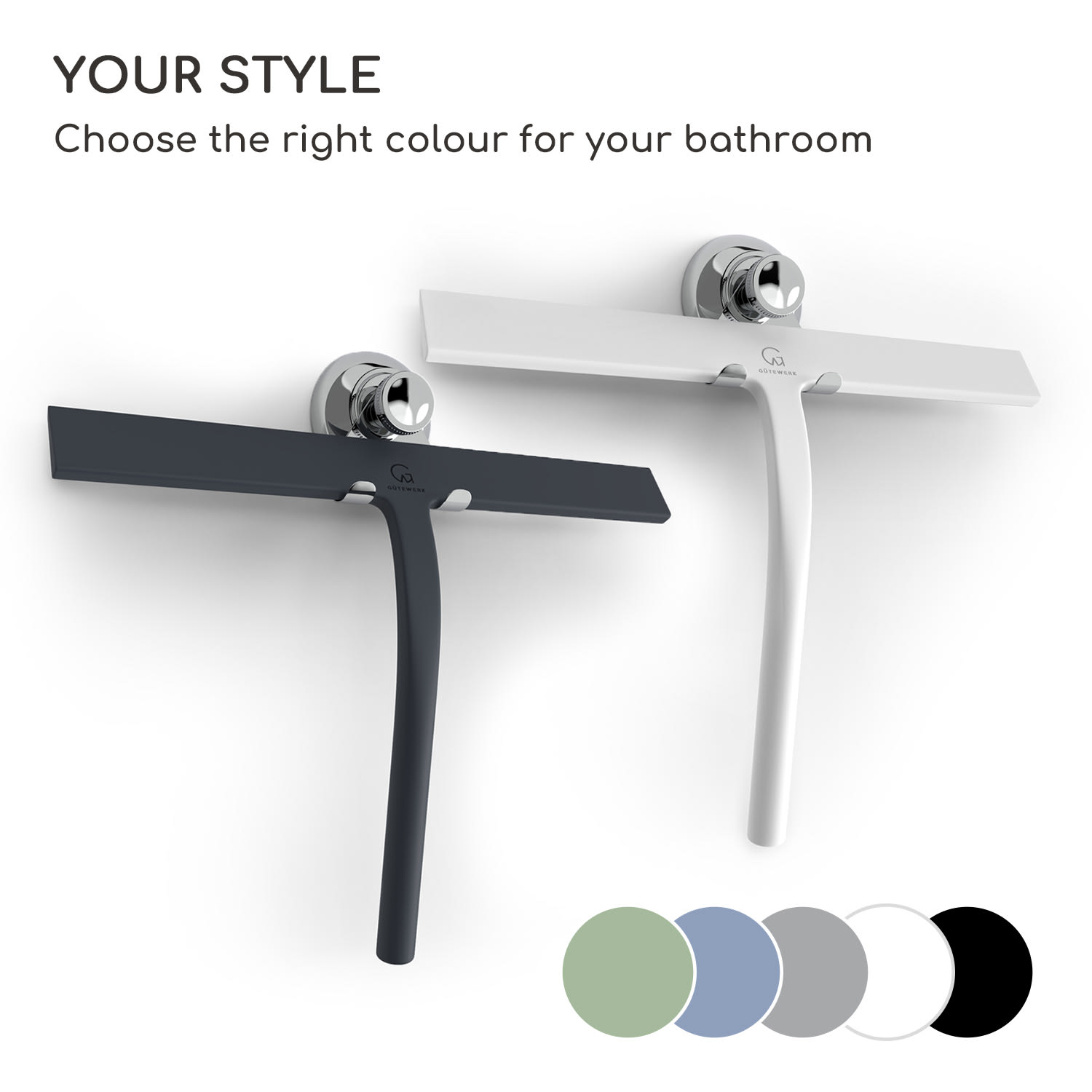 Gütewerk by blumfeldt Blaze Stierka na sprchový kút 28 cm Silikónový kryt Jadro z nehrdzavejúcej ocele Moderný dizajn – Obrázok 3