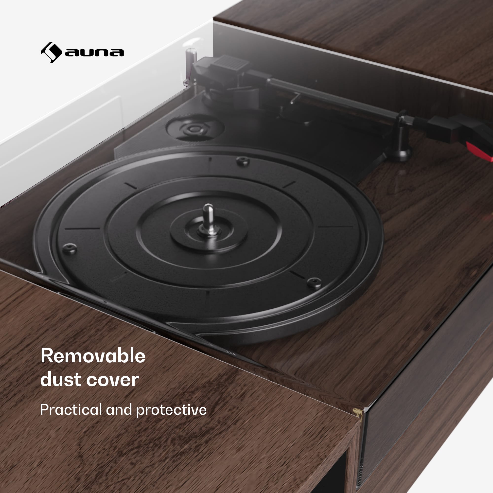 Auna TT-Play 2x10W BT RCA-Out 3-rýchlostný gramofón, gramofón, 3-rýchlostný, Bluetooth – Obrázok 3